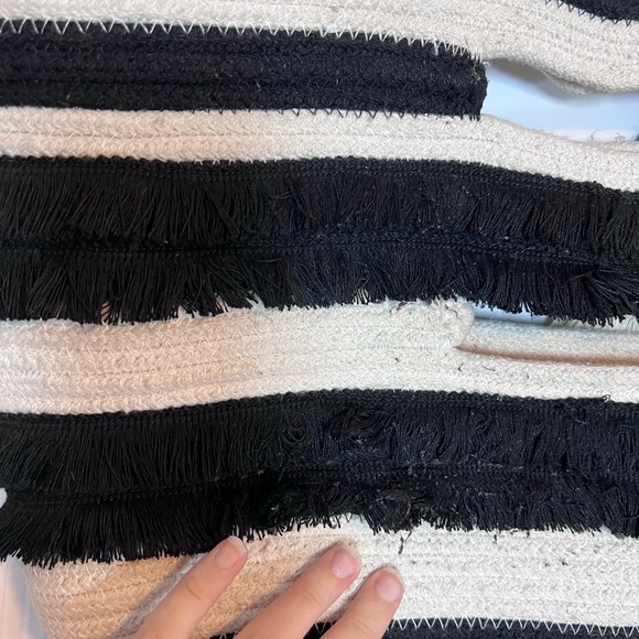 Stella & Dot Striped Tassel Structured Tote Bag - Picture 8 of 8